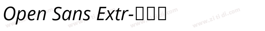 Open Sans Extr字体转换